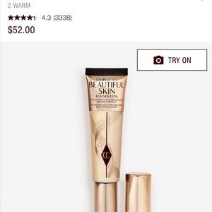 Charlotte Tilbury Foundation Shade 2 Warm Chaud